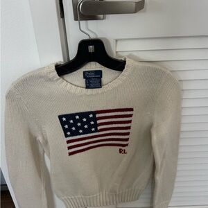 Polo by Ralph Lauren Women's Sweater with Flag Design